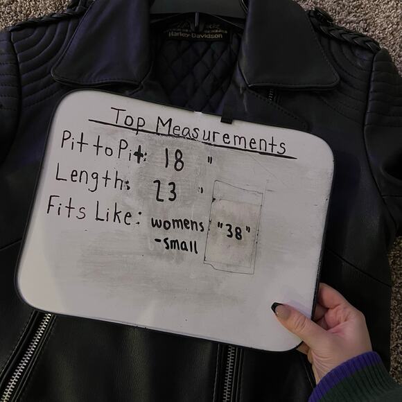 VTG 80s women's leather Hein Gericke HARLEY DAVIDSON Motorcycle Biker Jacket 38 - Picture 16 of 16